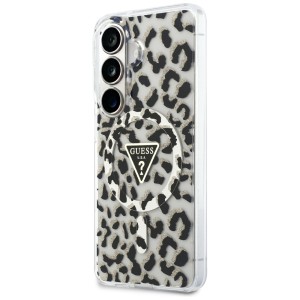 Etui Guess IML Leopard Print Triangle    MagSafe do Samsung Galaxy S26 czarny