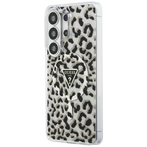 Etui Guess IML Leopard Print Triangle    MagSafe do Samsung Galaxy S26 Ultra czarny