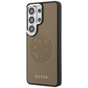 Etui Guess Perforated Logo MagSafe do    Samsung Galaxy S26 Ultra brązowy