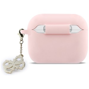 Etui Guess Silicone 4G Charm do AirPods  Pro 3 różowy