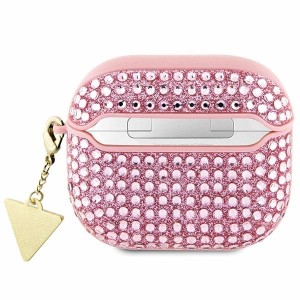 Guess GUA3HDGTPP AirPods 3 coverróżowy/pink Rhinestone Triangle Charm