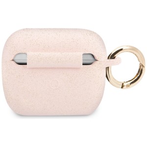 Guess GUACAPSILGLLP AirPods Pro cover jasnoróżowy/pink Silicone Glitter
