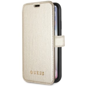 Guess GUFLBKPXIGLGO iPhone X/Xs gold/złoty book Iridescent