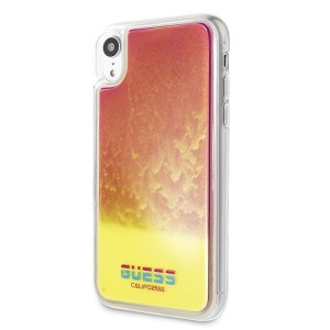 Guess GUHCI61GLCPI iPhone Xr różowy/pink hard case California Glow in the dark