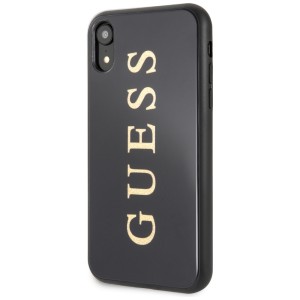 Guess GUHCI61TGGGBK iPhone Xr czarny/black hard case Classic Double Layer Glitter