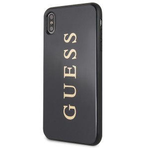 Guess GUHCI65TGGGBK iPhone Xs Maxczarny/black hard case Classic Double Layer Glitter