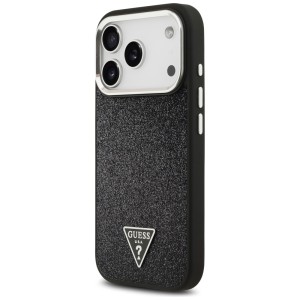 Etui Guess Glitter Triangle Logo MagSafedo iPhone 17 Pro czarny