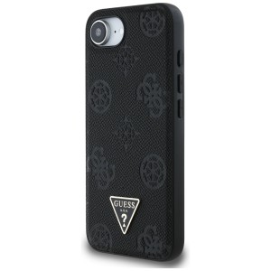 Etui Guess Grained Hot Stamp Peony       Triangle Logo MagSafe do iPhone 16e / 17e czarny