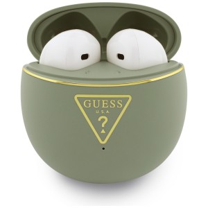 Słuchawki TWS Guess Gold Line Triangle   khaki