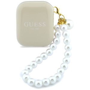 Słuchawki TWS Guess Pearl Strap beżowy