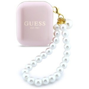 Słuchawki TWS Guess Pearl Strap różowy