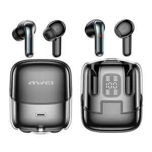 AWEI słuchawki Bluetooth 5.3 T79 ENCTWS + stacja dokująca czarny/black
