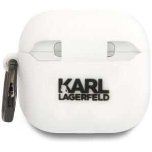 Etui Karl Lagerfeld 3D Silicone NFT do   AirPods 4 biały