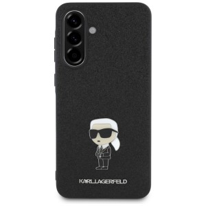 Etui Karl Lagerfeld Fixed Glitter Ikonik Logo Metal Pin do Samsung Galaxy A56 czarny