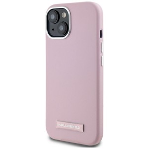 Etui Karl Lagerfeld FW Metal Plate       MagSafe do iPhone 15 różowy