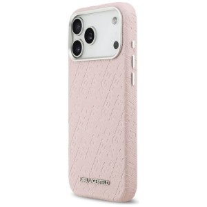 Etui Karl Lagerfeld FW Stamped Karl      MagSafe do iPhone 17 Pro Max różowy