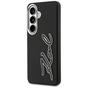 Etui Karl Lagerfeld Grained Signature    Metal Resin Logo do Samsung Galaxy S26 czarny