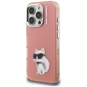 Etui Karl Lagerfeld IML Aquarelle        Choupette & Logo do iPhone 16 Pro Max różowy