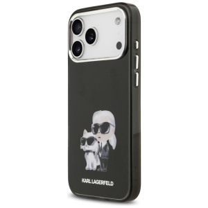 Etui Karl Lagerfeld IML Aquarelle Karl   & Choupette & Logo MagSafe do iPhone 17 Pro Max czarny