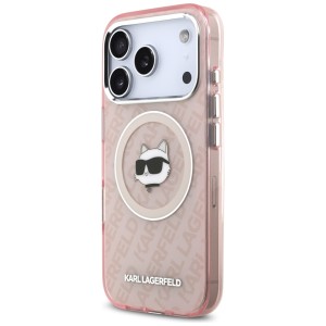 Etui Karl Lagerfeld IML Choupette Head   Logo MagSafe do iPhone 17 Pro różowy