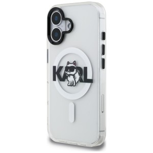 Etui Karl Lagerfeld IML Choupette Sketch Logo MagSafe do iPhone 17 przezroczysty