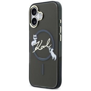 Etui Karl Lagerfeld IML Choupettes Karl  Script Logo MagSafe do iPhone 17 czarny