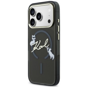 Etui Karl Lagerfeld IML Choupettes Karl  Script Logo MagSafe do iPhone 17 Pro Max czarny