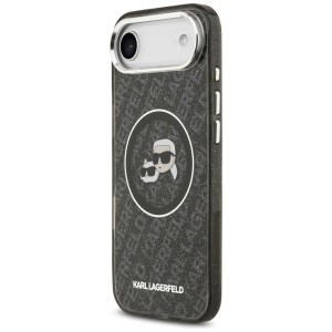 Etui Karl Lagerfeld IML Glitter Karl &   Choupette Heads Logo MagSafe do iPhone Air czarny