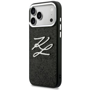 Etui Karl Lagerfeld IML Glitter KL       Diamond Logo do iPhone 17 Pro Max czarny
