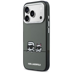 Etui Karl Lagerfeld IML Karl & Choupette Peekaboo Logo MagSafe do iPhone 17 Pro czarny