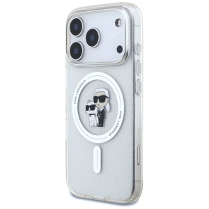 Etui Karl Lagerfeld IML Karl Choupette   Glitter MagSafe do iPhone 17 Pro Max przezroczysty