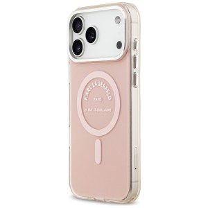 Etui Karl Lagerfeld IML Karl RSG Logo    MagSafe do iPhone 17 Pro Max różowy