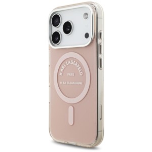Etui Karl Lagerfeld IML Karl RSG Logo    MagSafe do iPhone 17 Pro różowy