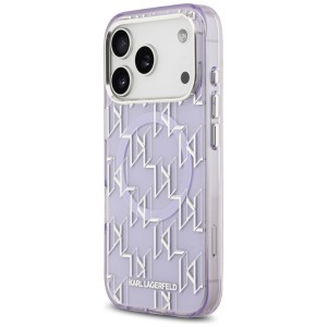 Etui Karl Lagerfeld IML KL Monogram      MagSafe do iPhone 17 Pro fioletowy