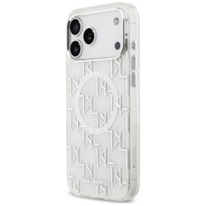 Etui Karl Lagerfeld IML KL Monogram      MagSafe do iPhone 17 Pro Max biały