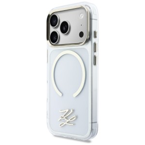 Etui Karl Lagerfeld IML KL Script Logo   MagSafe do iPhone 17 Pro Max przezroczysty