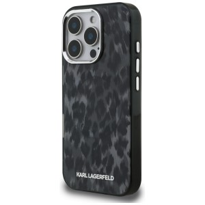 Etui Karl Lagerfeld IML Leopard Pattern  MagSafe do iPhone 16 Pro Max czarny