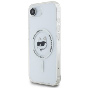 Etui Karl Lagerfeld IML Metal Choupette  Head MagSafe do iPhone 16e / 17e biały