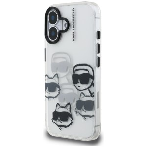 Etui Karl Lagerfeld IML Multi K&C Head   Pattern do iPhone 16 przezroczysty