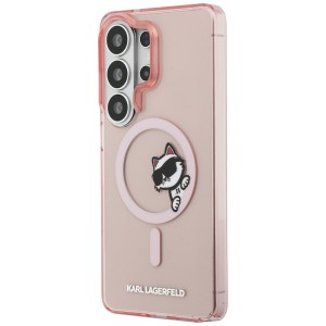 Etui Karl Lagerfeld IML Peekaboo         Choupette MagSafe do Samsung Galaxy S26 Ultra różowy