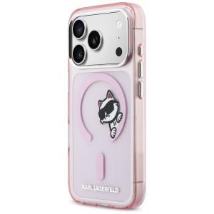 Etui Karl Lagerfeld IML Peekaboo MagSafe do iPhone 17 Pro różowy