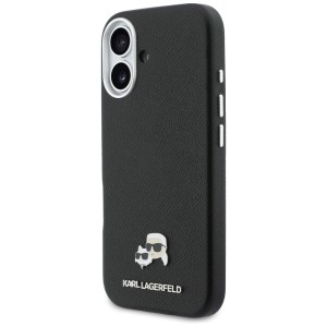 Etui Karl Lagerfeld Karl & Choupette     Head Pins Saffiano MagSafe do iPhone 17 czarny