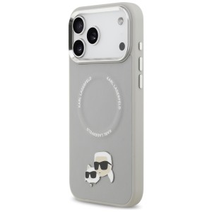Etui Karl Lagerfeld Karl & Choupette     Pins MagSafe do iPhone 17 Pro szary