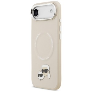 Etui Karl Lagerfeld Karl & Choupette     Pins MagSafe do iPhone Air beżowy