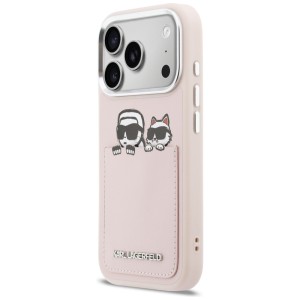 Etui Karl Lagerfeld Karl & Choupette     Print & Pocket do iPhone 17 Pro Max różowy