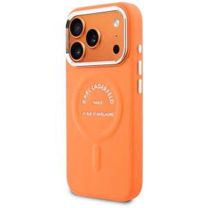 Etui Karl Lagerfeld Karl RSG Logo        MagSafe do iPhone 17 Pro Max pomarańczowy