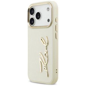 Etui Karl Lagerfeld Karl Script Logo do  iPhone 17 Pro beżowy