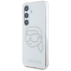 Etui Karl Lagerfeld Rhinestones Karl     Head Logo do Samsung Galaxy S25 przezroczysty