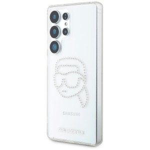 Etui Karl Lagerfeld Rhinestones Karl Head Logo do Samsung Galaxy S25 Ultra przezroczysty