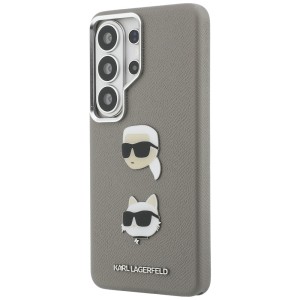 Etui Karl Lagerfeld Saffiano Double      Heads Metal do Samsung Galaxy S26 Ultra srebrny